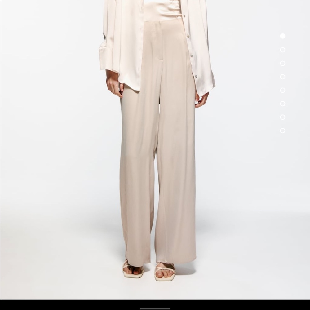 Full Length Satin Effect Pants